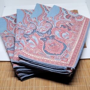 Set of 4 Paisley Design Cloth Napkin Set